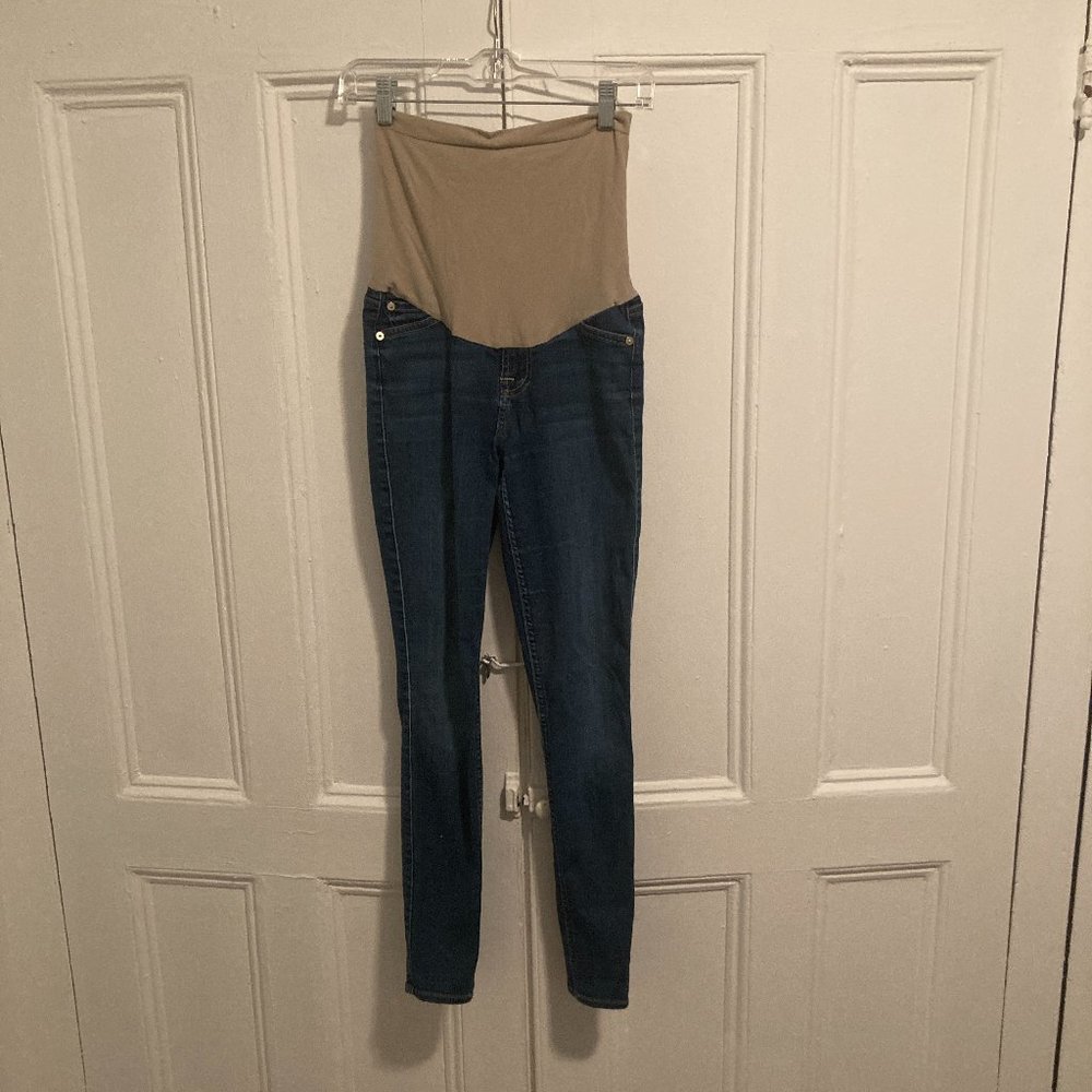 7 for all mankind maternity over bump skinny jeans